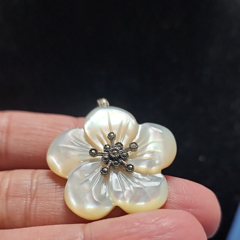 Elegant White Flower Pendant